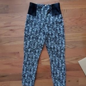bebe black & white tweed pants